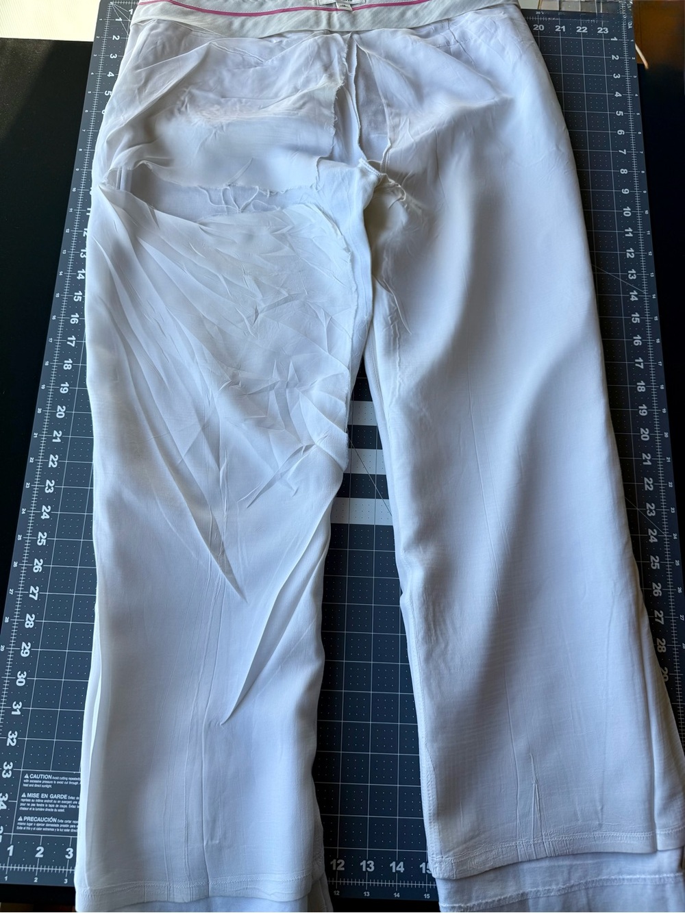 Banana Republic * Linen Martin Fit White Pants Trouser * Size 12 - Picture 11 of 16